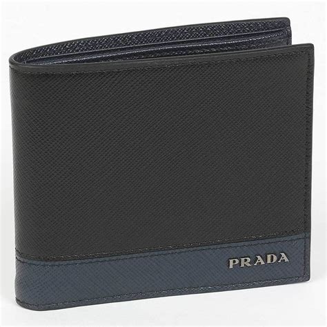 prada men's leather wallet|Prada men wallet price.